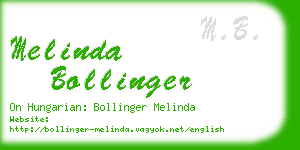 melinda bollinger business card